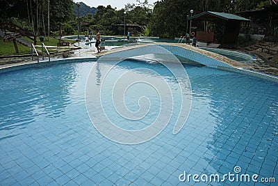 Poring Hot Spring, Ranau, Sabah. Editorial Stock Photo