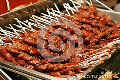 Pork barbecue Stock Photo