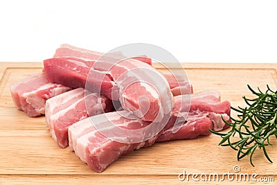 Pork belly slices Stock Photo