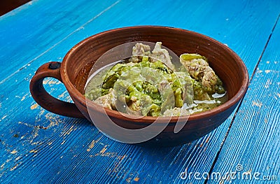 Pork Chili Verde Stock Photo