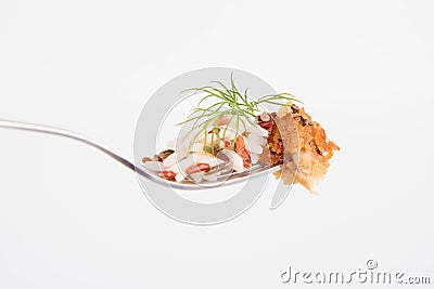 Pork chop and rice Stock Photo