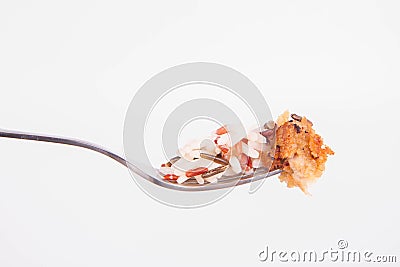 Pork chop and rice Stock Photo