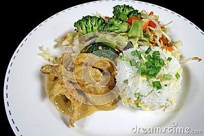 Pork Curry And Rice 1 Stock Photo