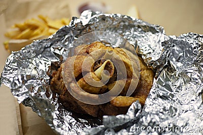 Pork hock in German on wooden board with copy space, Food concept,delicious food Stock Photo