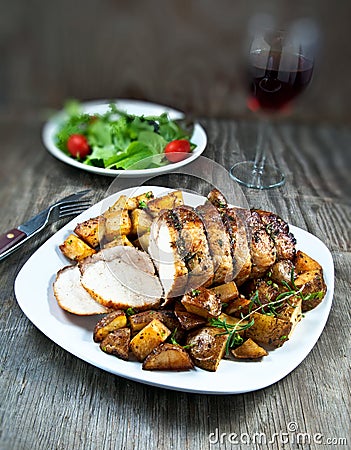 Pork loin Stock Photo