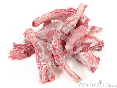 Pork Meat Bones - Isolated Stock Photo