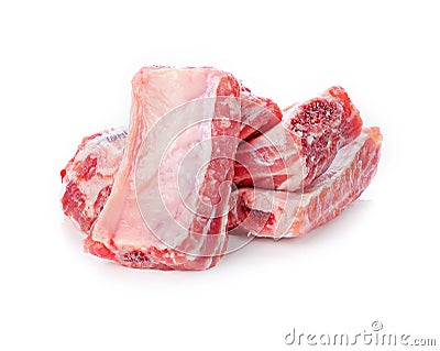Pork rib meat isolated on white background Stock Photo