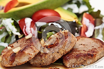 Pork Steak With Vegetables Stock Photo