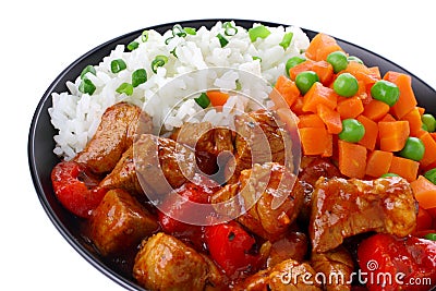 Pork stew with rice Stock Photo