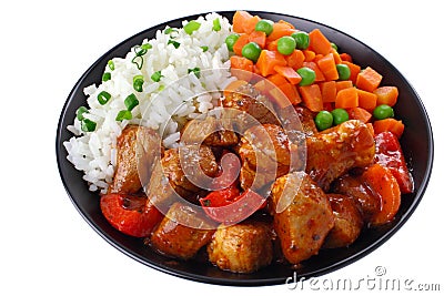 Pork stew with rice Stock Photo