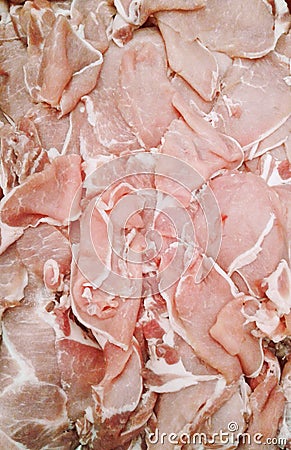 Pork in a supermarket. meat in shop Stock Photo