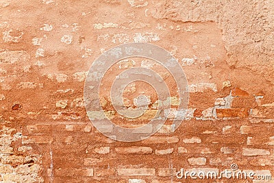 Porous Texture Of A Medieval Brick Wall Stock Photo