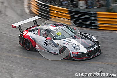 Porsche Carrera Cup Asia, Bang Saen 2017 Editorial Stock Photo