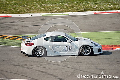 Porsche Cayman GT4 at Monza Editorial Stock Photo