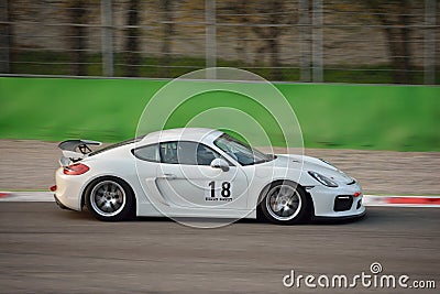 Porsche Cayman GT4 at Monza Editorial Stock Photo