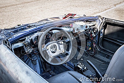 Porsche disassemble in Circuit de Barcelona, Catalonia, Spain Editorial Stock Photo