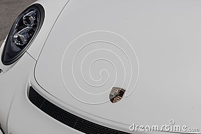 Porsche 911 GT3 display at a dealership. Porsche offers the 911 GT3 with a 3.8-liter flat-6 naturally aspirated engine Editorial Stock Photo