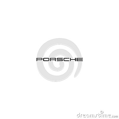 Porsche Logo vector on white background Editorial Stock Photo