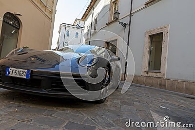 Porsche luxury sports car parked Editorial Stock Photo