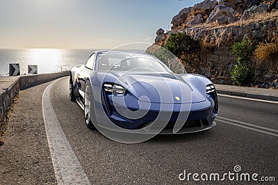 Porsche Mission E electric concept car Editorial Stock Photo
