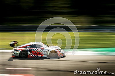 Porsche 911 RSR on the circuit of Monza Editorial Stock Photo