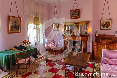 PORT ARTHUR, AUSTRALIA, FEBRUARY 20, 2020: Interior of a historical building at Port Arthur Historic site in Tasmania, Australia Editorial Stock Photo