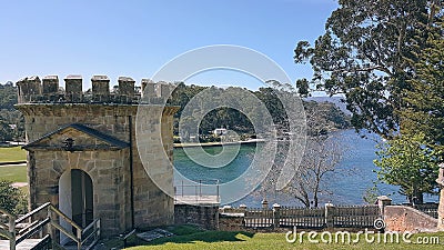 Port Arthur Heritage Site overlooking the bay, Tasmania. Stock Photo
