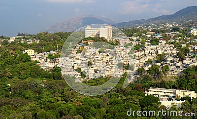 Port-au-Prince little houses Stock Photo