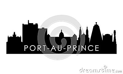 Port-au-Prince skyline silhouette. Vector Illustration