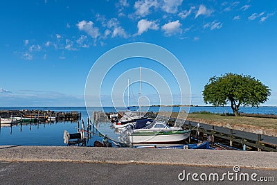 Port of Balle on the Danish countryside Stock Photo