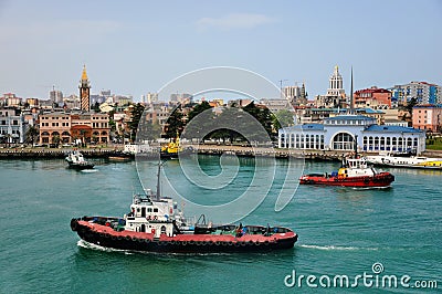 Port in Batumi Editorial Stock Photo