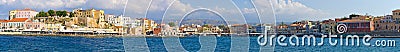 Port of Chania town - Crete, Greece Editorial Stock Photo