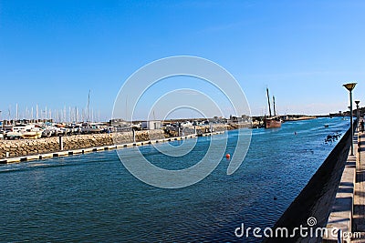 Port of the city Lagos in Portual Stock Photo