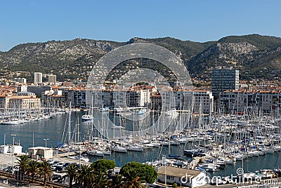 Marina of Toulon in the south of France Stock Photo