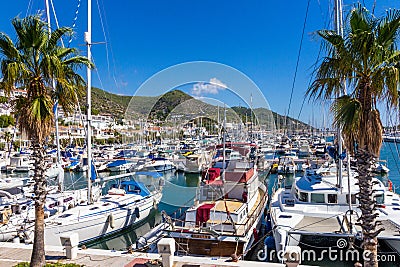 Port d'AiguadolÃ§, Sitges, Catalonia, Spain Editorial Stock Photo