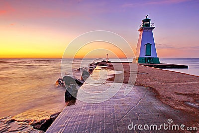 Port Dalhousie Lighthouse in St. Catharines Stock Photo