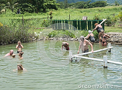 Hot Spring Experience Editorial Stock Photo