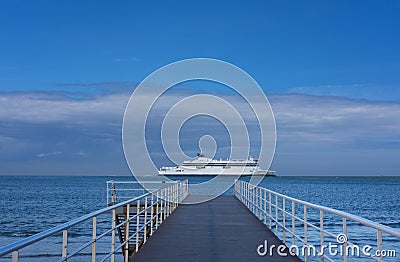 Port, embark on a sea Stock Photo