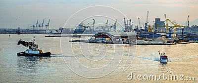 Port Florence Italy Tug Boat Editorial Stock Photo