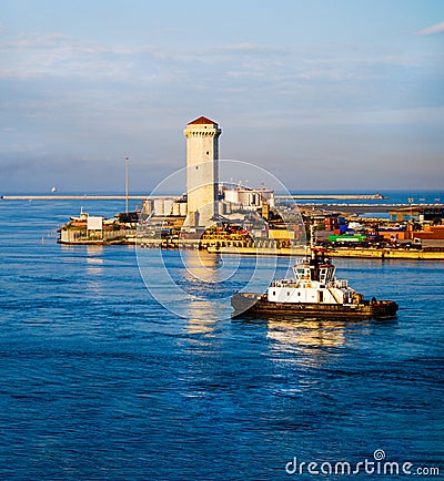 Port Florence Italy Tug Boat Editorial Stock Photo