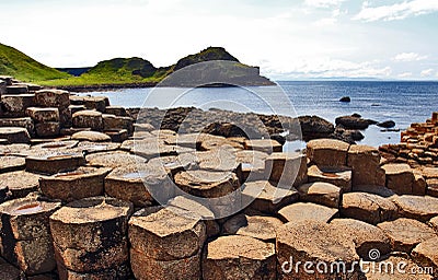 Port Ganny from Giants Causeway Stock Photo