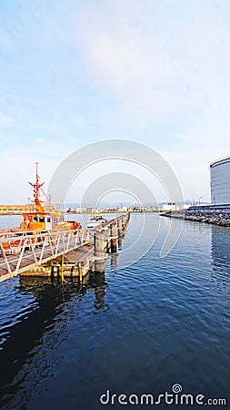 Port of Gijón, Principality of Asturias Stock Photo