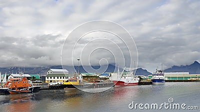 Port of Hofn in south Iceland Stock Photo