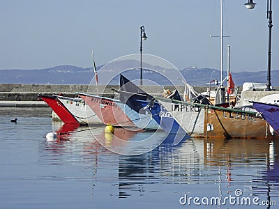 Port Impressions at Lake Bolsena Editorial Stock Photo