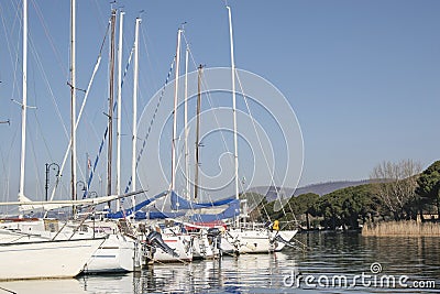 Port Impressions at Lake Bolsena Stock Photo