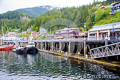 Port of Ketchikan in Alaska Stock Photo