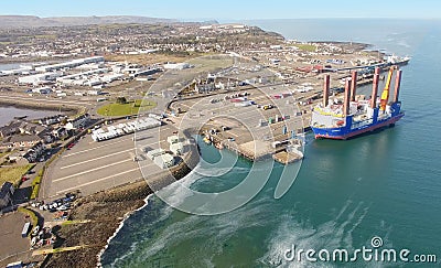 Port of Larne in Antrim Northern Ireland Editorial Stock Photo