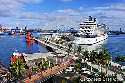 Port of Las Palmas de Gran Canaria, Spain Editorial Stock Photo