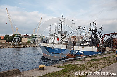 Port of Liepaja, Latvia Editorial Stock Photo