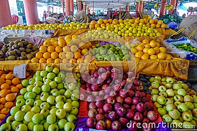 Local market in Mauritius Island Editorial Stock Photo
